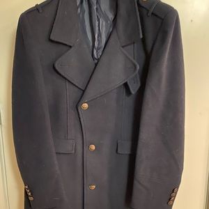M’s Navy style peacoat.